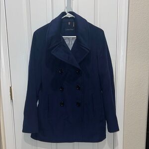 Calvin Klein Women's Navy Wool Peacoat